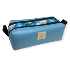 Coffre à crayons double mixte turquoise